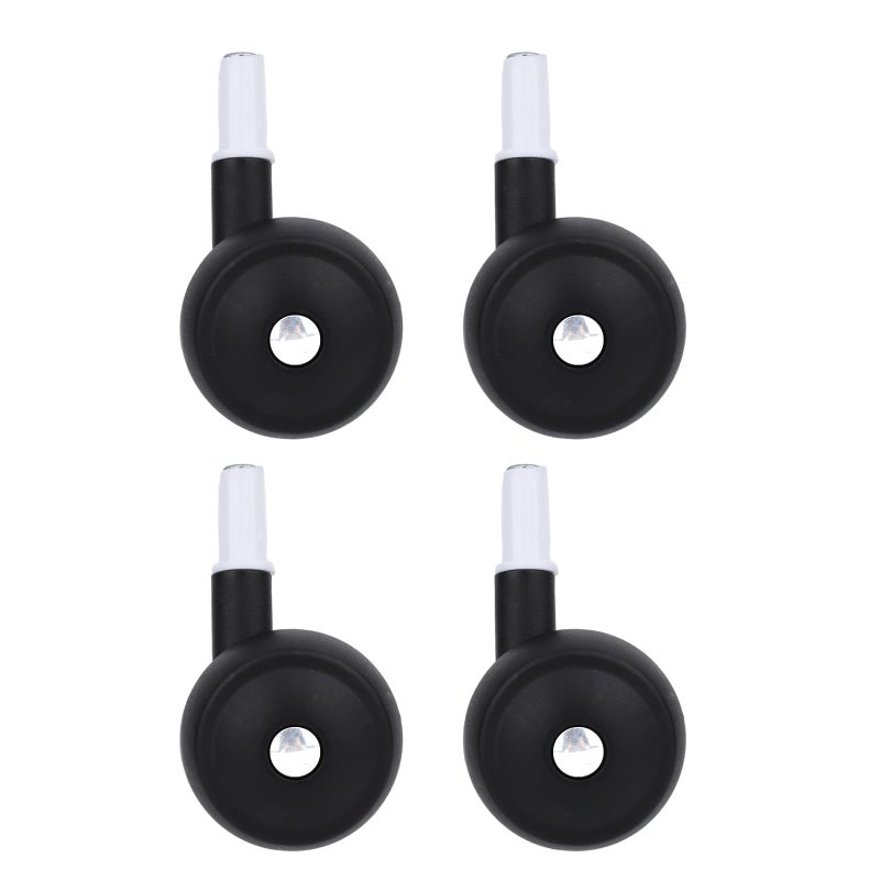 4pcs Baby Walker Replacement Wheels, Black Baby Universal Replacement Wheels Plastic Casters for Strollers Learning Walkers